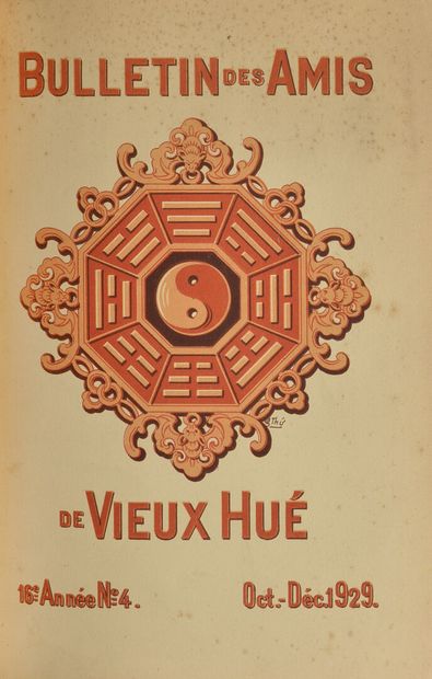 null 1923-1932
Bulletin des Amis du vieux Hué. Ensemble de 4 volumes reliés cuir...