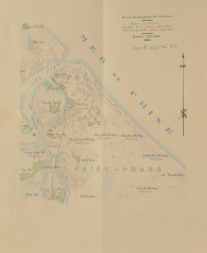 null 1885-1937.
Rare ensemble de cartes sur Hué et la citadelle impériale comprenant:
-...