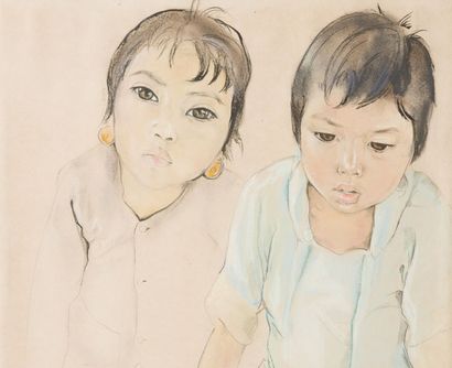 null Alix AYMÉ (1894-1989).
Teacher at the School of Fine Arts of Indochina. 
Double...