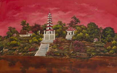 TRUONG VAN THANH (XXe siècle). 
La pagode...