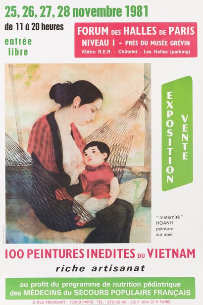 null Lot de quatre affiches d'exposition comprenant:
- NGUYEN HOANG HOANH. Cent peintures...