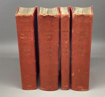 null 1923-1932
Bulletin des Amis du vieux Hué. Ensemble de 4 volumes reliés cuir...
