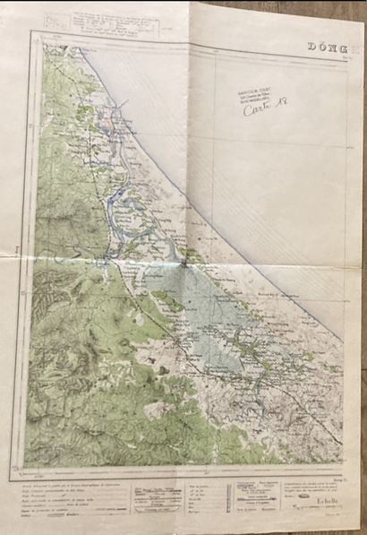 null 1899-1925.
Meeting of 4 printed maps in color concerning Vinh and its region...