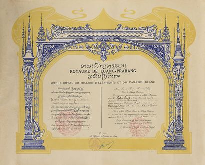 1931-1941
Lot de 7 brevets de décorations...