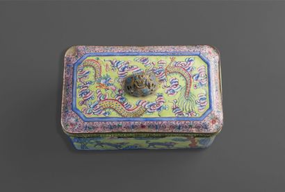 null REIGN OF H.M. EMPEROR MINH MANG (1820-1841). 
Rare rectangular box in phap lam...