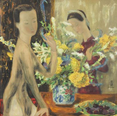 null LÊ PHO (1907-2001).
School of Fine Arts of Indochina. Class of 1930.
Young women...