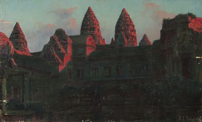 null André DELACROIX (1878-1934). 
École des Beaux-Arts d'Alger vers 1899. 
Angkor...