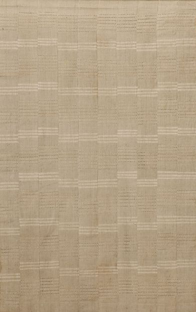 Fabric with beige background, composed of...