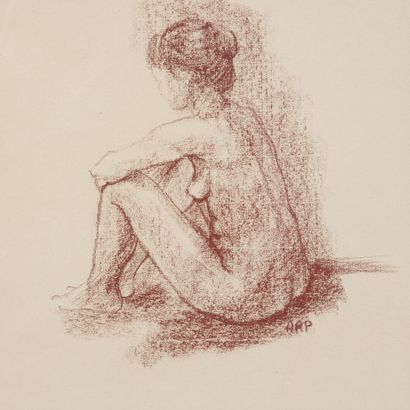 null Lot by Anne de Reilhac (1947), including: 
- Female nude, back view.
Suite of...
