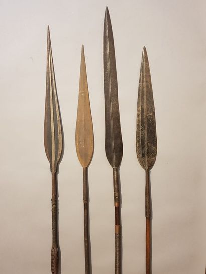 Set of 8 Ngbandi spears, DRC/Centrafique....