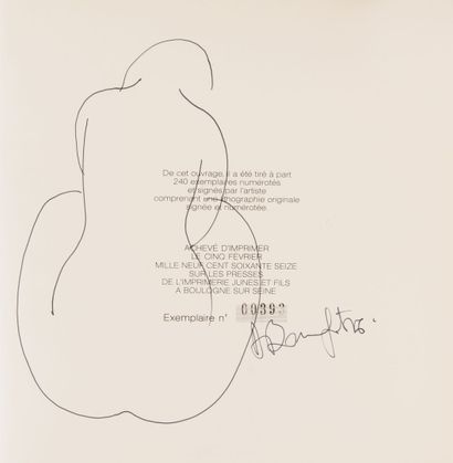 null Alain Bonnefoit. 
Ed. Junes et fils, Boulogne sur seine, 1976. With a pen drawing...