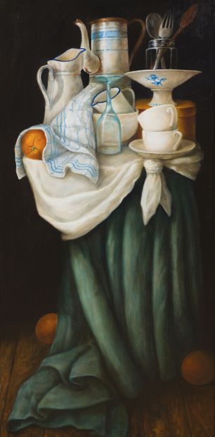 null Anne de Reilhac (1947)
Nature morte aux oranges.
Huile sur toile, monogrammée...