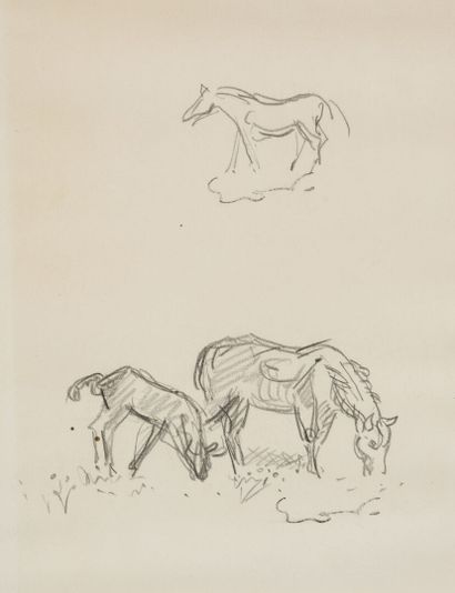 Emile Othon FRIESZ (1879-1949)
Étude de chevaux....