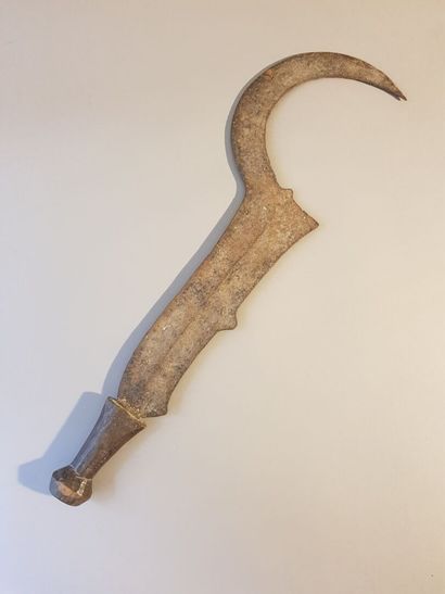 null Set comprising:
- Execution knife, wooden handle. Lobala/Bangala, DRC. 
Length:...