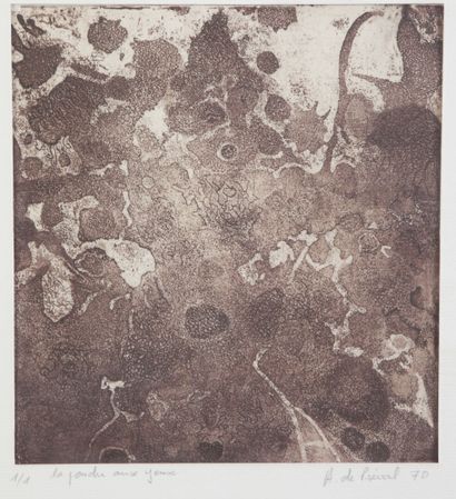 null Anne de Reilhac (1947)
Suite of four etchings titled, signed and dated "A. de...