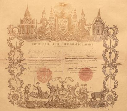 1904-1923
Ensemble de 3 brevets de décorations...
