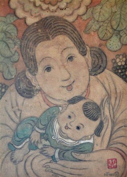 null Nguyen Thanh Long (Né en 1930)

La mère et l'enfant.

Mine de plomb, crayons...
