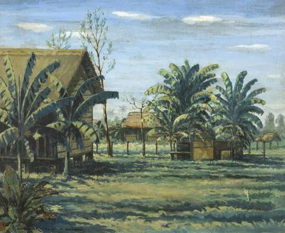 null H. KAWASAKI (XXe)

Artiste japonais actif à Saïgon. 

Village au bord de la...