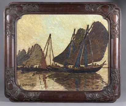 null JULES GALAND (1869 ou 1870-1924). 

Ecole française des peintres voyageurs d'Indochine...