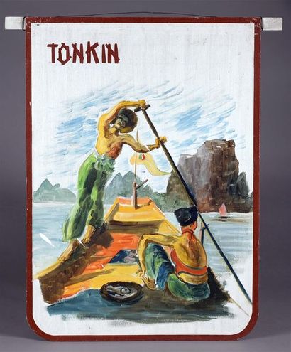  Ecole française des peintres voyageurs d'Indochine 
TONKIN. 
Projet d'affiche ou...
