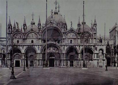 null Carlo PONTI (1820-1893), deux tirages albuminés Venezia, L'hôpital de Venise...
