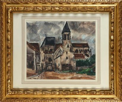 null André DUNOYER DE SEGONZAC (1884-1974)

L'Eglise de Tonel. Aquarelle sur papier...