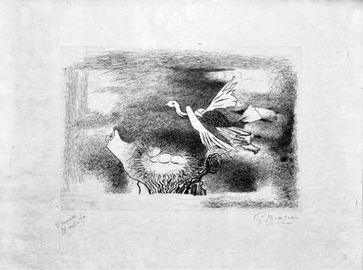 null George Braque (1882 - 1963)

Le nid. Gravure. Epreuve d'artiste sur papier

japon,...