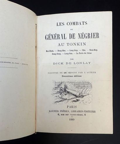 null 1889. Dick de Lonlay. Les Combats du Général de Négrier au Tonkin. Illustré...