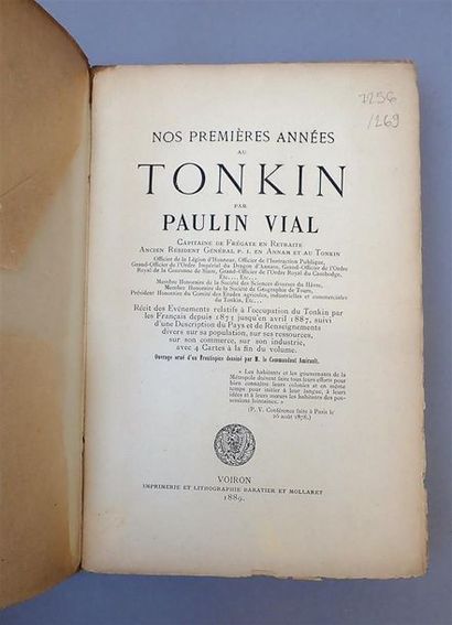 null 1889. Paulin Vial. Nos premières années au Tonkin. Edité par Voiron, Paris 1889....