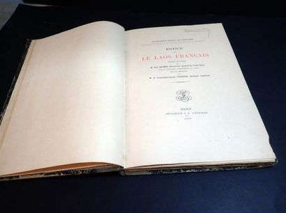 null 1900. Lieutenant Colonel Tournier. Notice sur le Laos français. Edité par F.H....