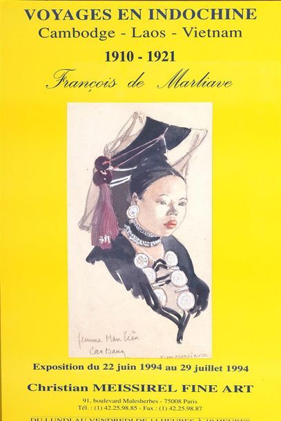 null François de MARLIAVE (1910-1921). Affiche originale de l'exposition "Voyages...
