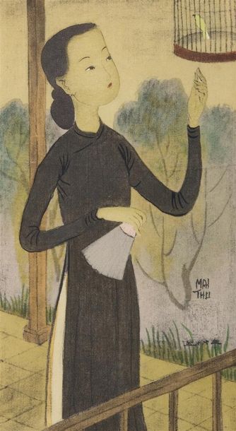 null Mai-Thu (1906-1980)

La femme et l'oiseau

Impression sur soie. Dimensions à...