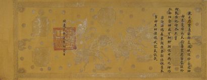 null 1886

Rouleau de décret impérial daté du règne de S.M. l'Empereur Dong Khanh...