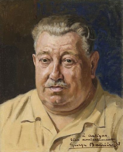 null Georges Barrière (1881-1944). Prix d'Indochine 1934. Portrait de Jacques Artigas....