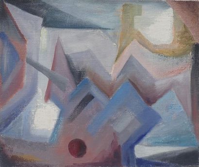 Ingo DE CROUX (1911-1997). Composition cubiste....