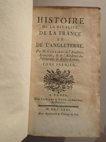 null Gabriel Henri GAILLARD,

Histoire de la rivalité de la France et de l'Angleterre....