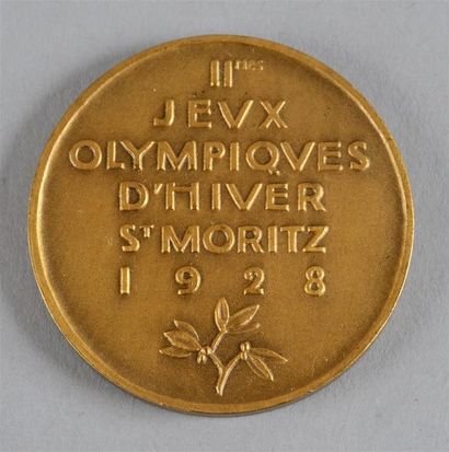 null Médaille officielle de participant en bronze par M. Marin. Diamètre 37 mm. Participation...