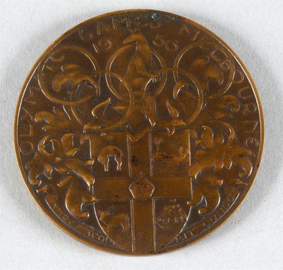 null Médaille officielle de participant. En bronze par A. Meszaros. Diamètre 63 mm....