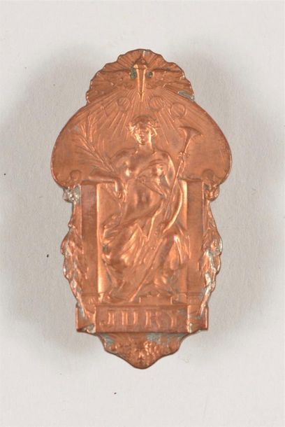 null Badge. «Jury». Par L. Botée, fabriqué par la maison Christofle orfèvre à Paris....