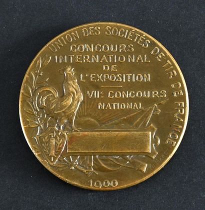 null Médaille officielle du VIIème Concours National de Tir. Par Ch. Marey. En bronze....