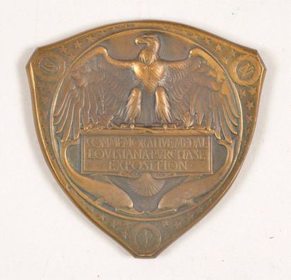 null Médaille commémorative de l'Exposition Universelle de St Louis. En bronze. Par...