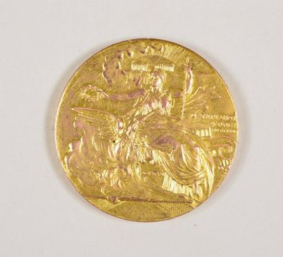null Médaille officielle de participant en bronze doré par N. Lytras. Atelier W....