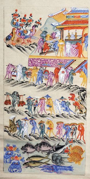 null Un ensemble de trois peintures populaires sino-annamites

Gouaches exécutées...