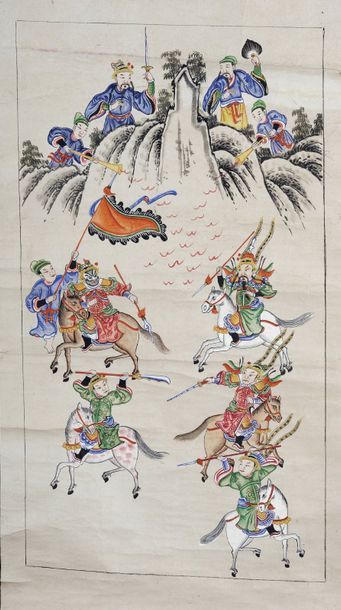 null Un ensemble de trois peintures populaires sino-annamites

Gouaches exécutées...