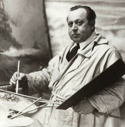  Jean-Louis PAGUENAUD (1876-1952). Peintre voyageur. Peintre de la Marine. A Bordeaux...
