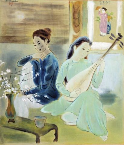 null Nguyen Cuong (XXe)

Les musiciennes.

Peinture sur soie marouflée sur une feuille...