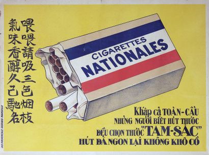 1935 
Cigarettes Nationales. 
Affiche lithographique...