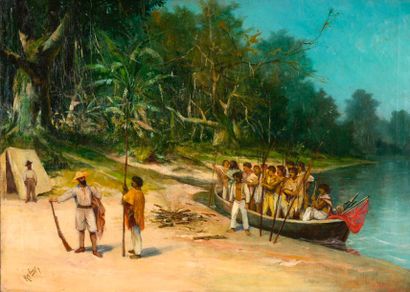 null Raphaël LAGYE (1862-1952)

Le Capitaine Fred Hessel et le chef de tribu en Amazonie....