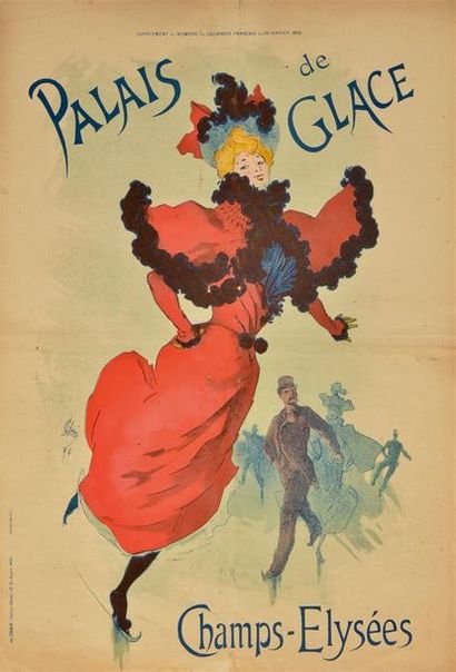 null Jules Chéret (1836-1932). Affiche Palais de Glace aux Champs-Elysées 1896. Imprimerie...