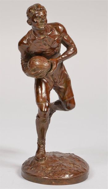 null Sculpture en bronze signée Edouard Drouot (1859- 1945) représentant Adolphe...